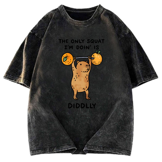 Tokyosol Diddly Capybara Washed T-Shirt