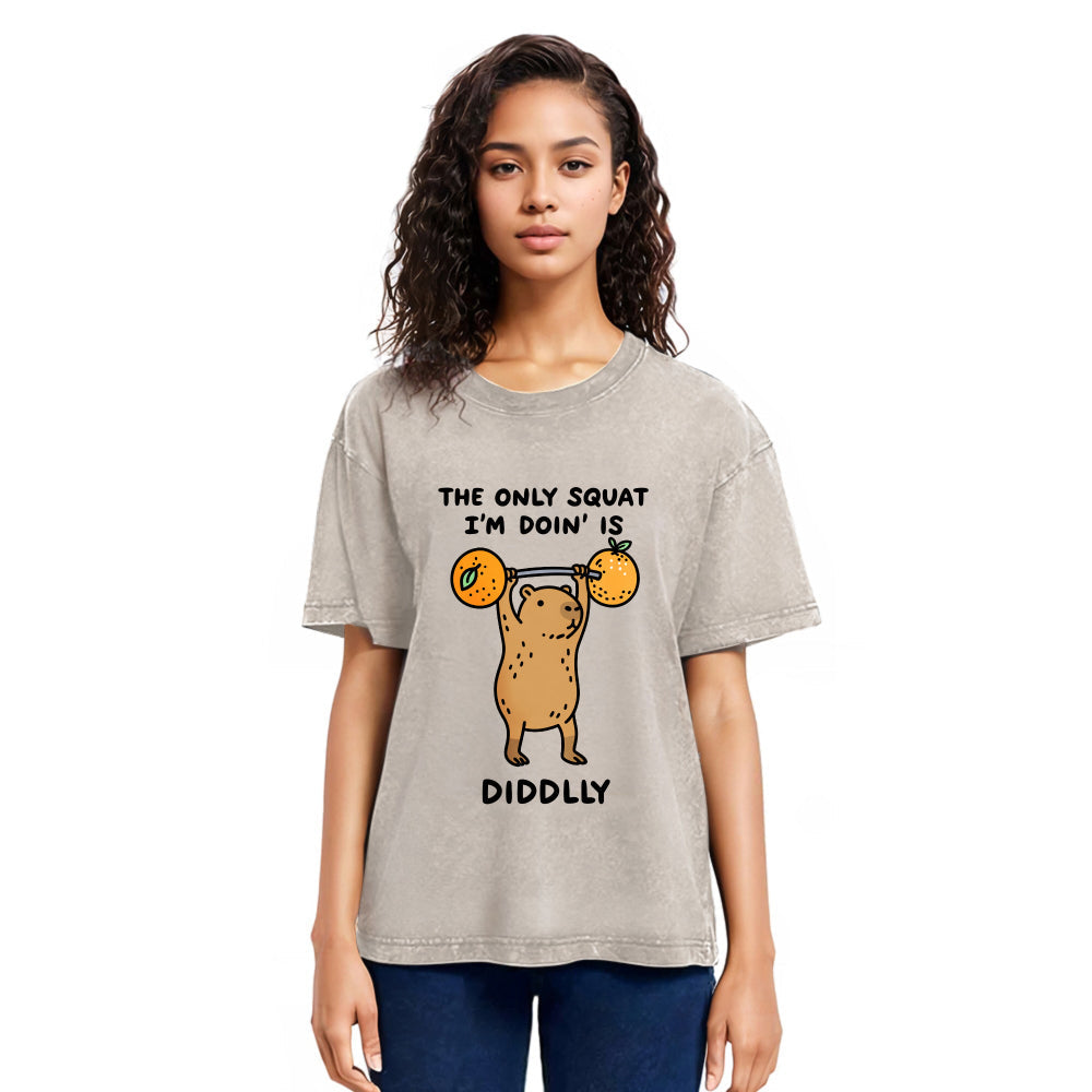 Tokyosol Diddly Capybara Washed T-Shirt
