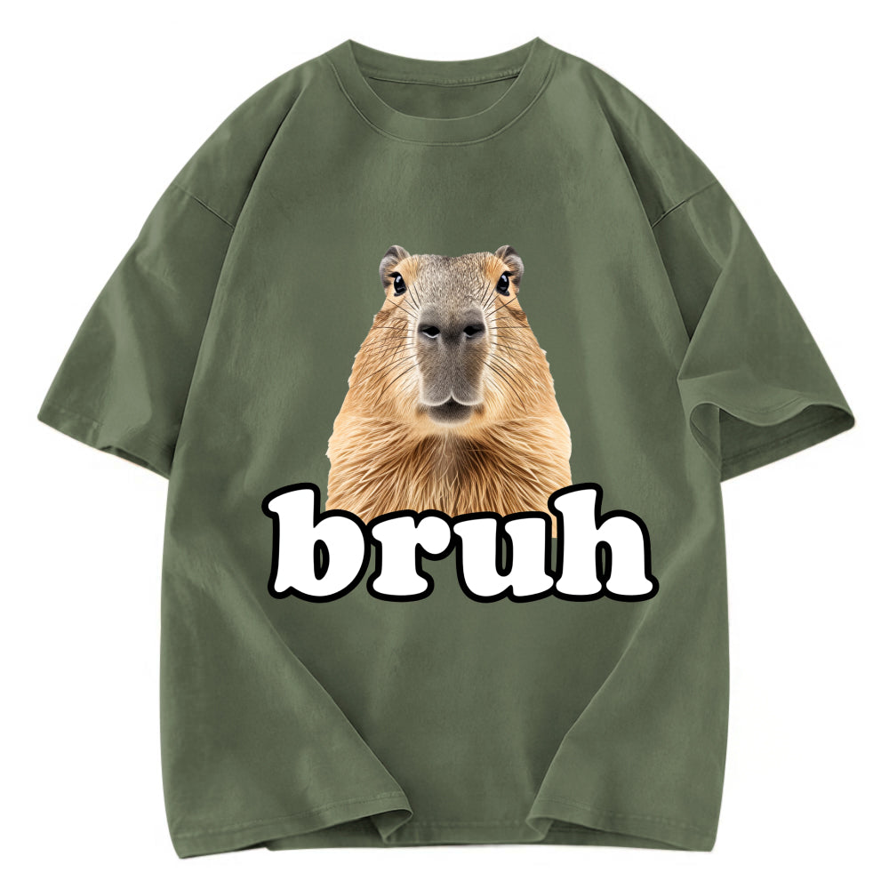 Tokyosol Bruh Capybara Washed T-Shirt