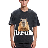 Tokyosol Bruh Capybara Washed T-Shirt