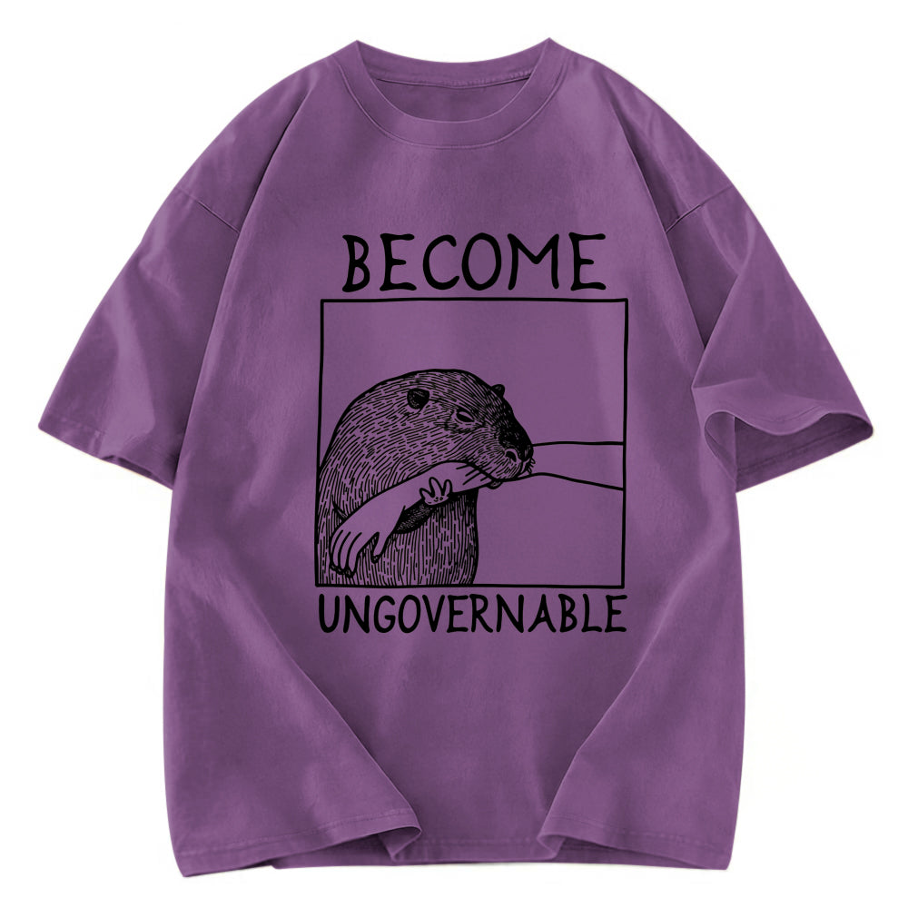 Tokyosol Become Ungovernable Capybara Bites People Washed T-Shirt