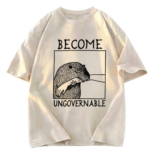 Tokyosol Become Ungovernable Capybara Bites People Washed T-Shirt