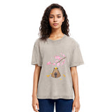Tokyosol Sakura Cherry Blossom Japanese Washed T-Shirt