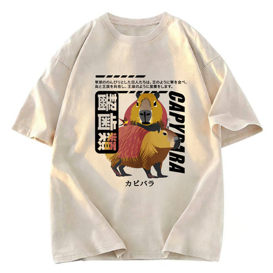 Tokyosol Capybara Japanese Washed T-Shirt