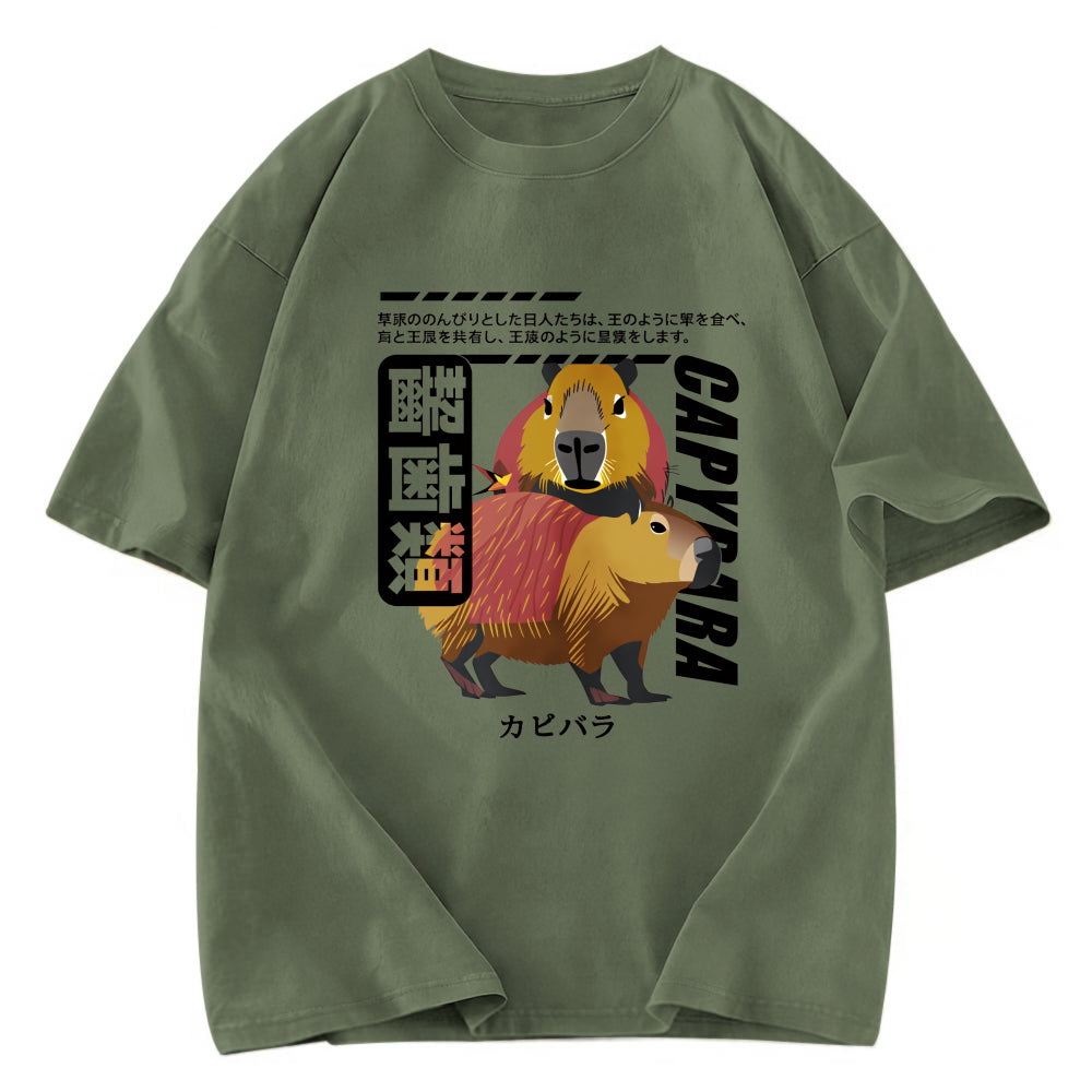 Tokyosol Capybara Japanese Washed T-Shirt
