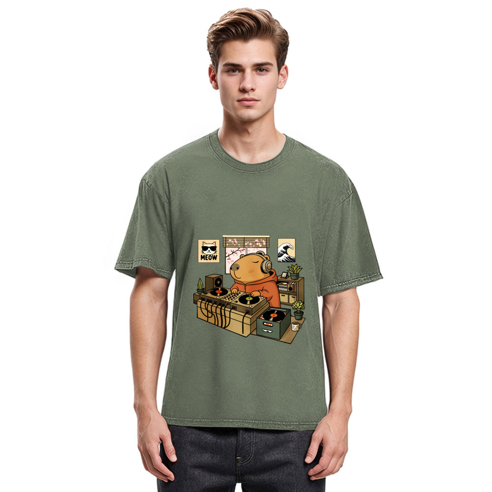 Tokyosol Capybara DJ Washed T-Shirt