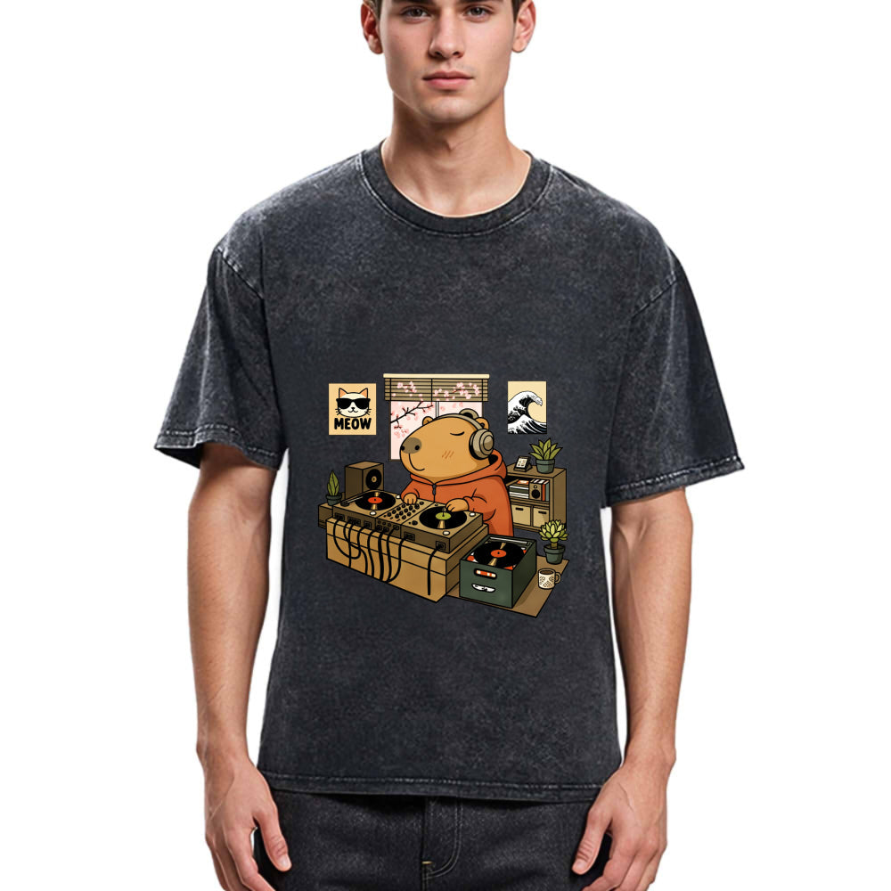 Tokyosol Capybara DJ Washed T-Shirt