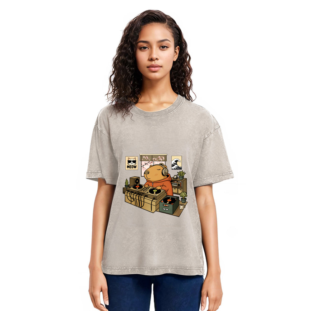 Tokyosol Capybara DJ Washed T-Shirt