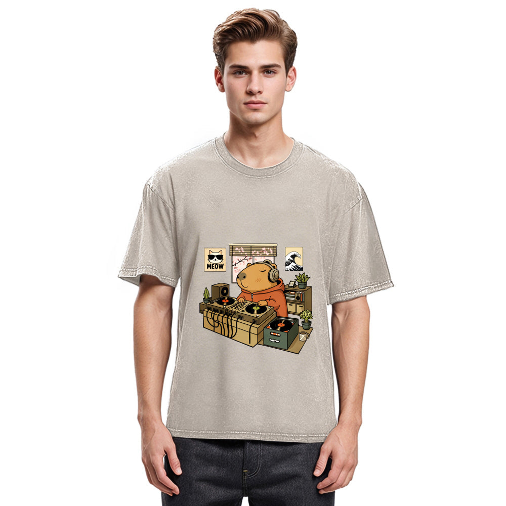 Tokyosol Capybara DJ Washed T-Shirt