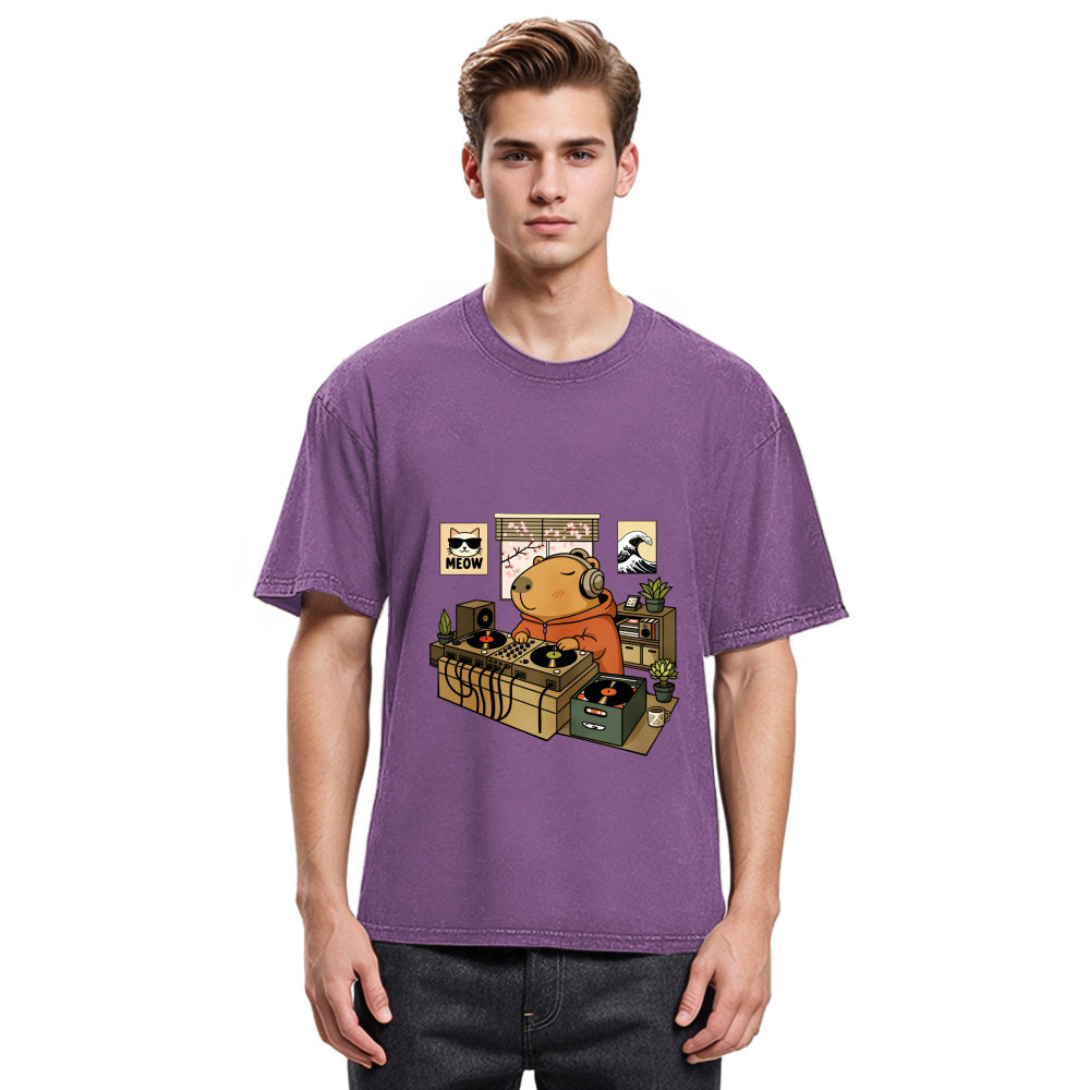 Tokyosol Capybara DJ Washed T-Shirt