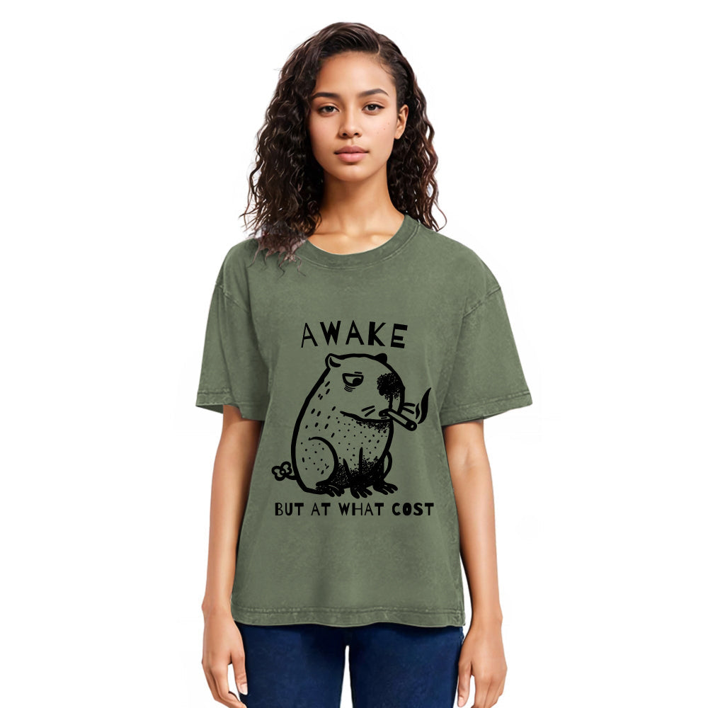 Tokyosol Capybara Smoking Washed T-Shirt