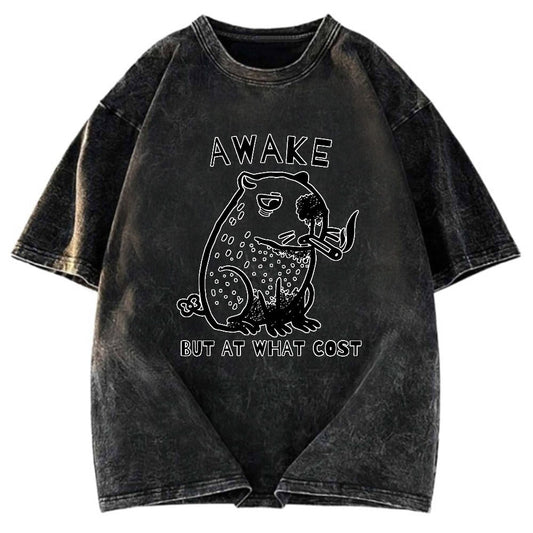 Tokyosol Capybara Smoking Washed T-Shirt
