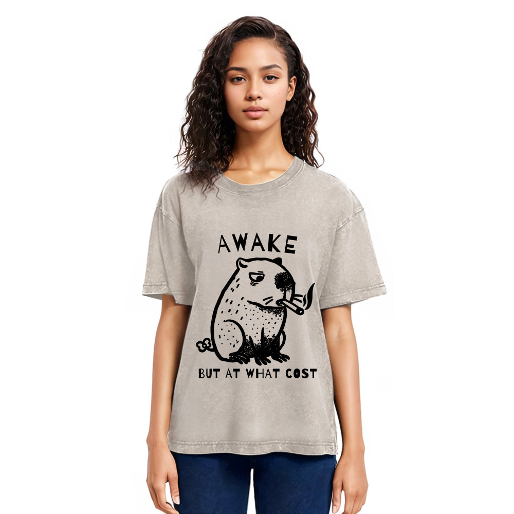 Tokyosol Capybara Smoking Washed T-Shirt