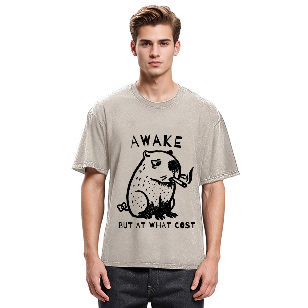 Tokyosol Capybara Smoking Washed T-Shirt