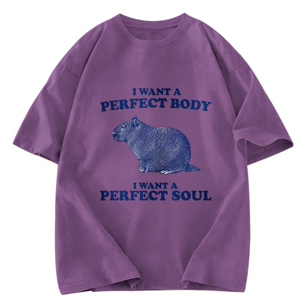 Tokyosol Capybara I Want A Perfect Washed T-Shirt
