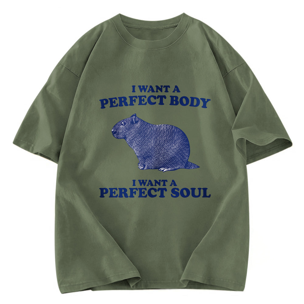 Tokyosol Capybara I Want A Perfect Washed T-Shirt