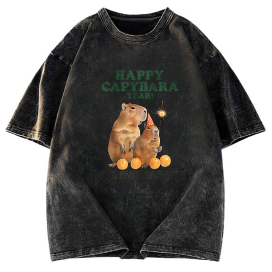 Tokyosol Happy Capybara Year Washed T-Shirt