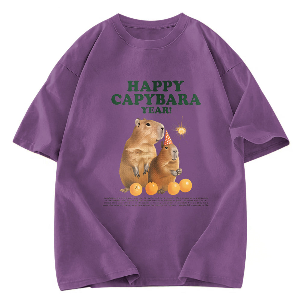 Tokyosol Happy Capybara Year Washed T-Shirt