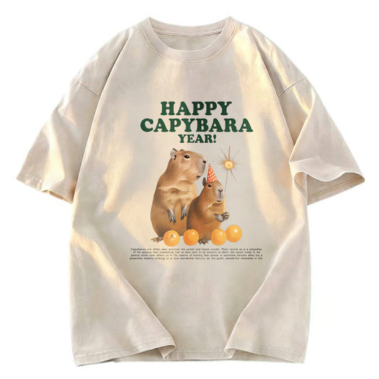 Tokyosol Happy Capybara Year Washed T-Shirt