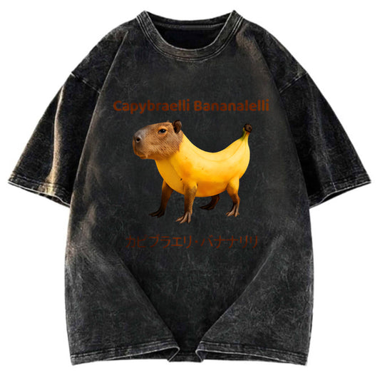 Tokyosol Capybraelli Bananalelli Washed T-Shirt
