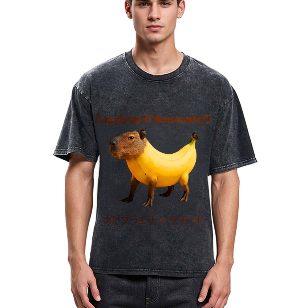Tokyosol Capybraelli Bananalelli Washed T-Shirt