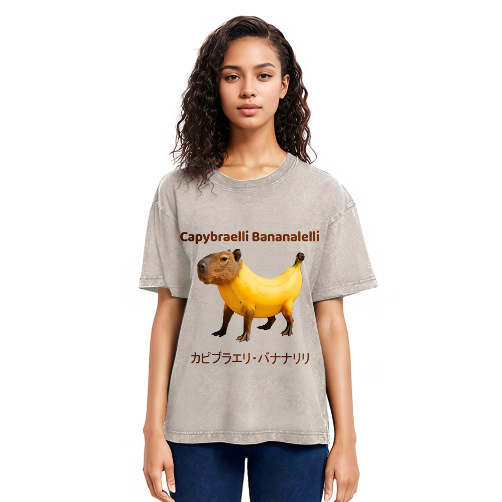Tokyosol Capybraelli Bananalelli Washed T-Shirt