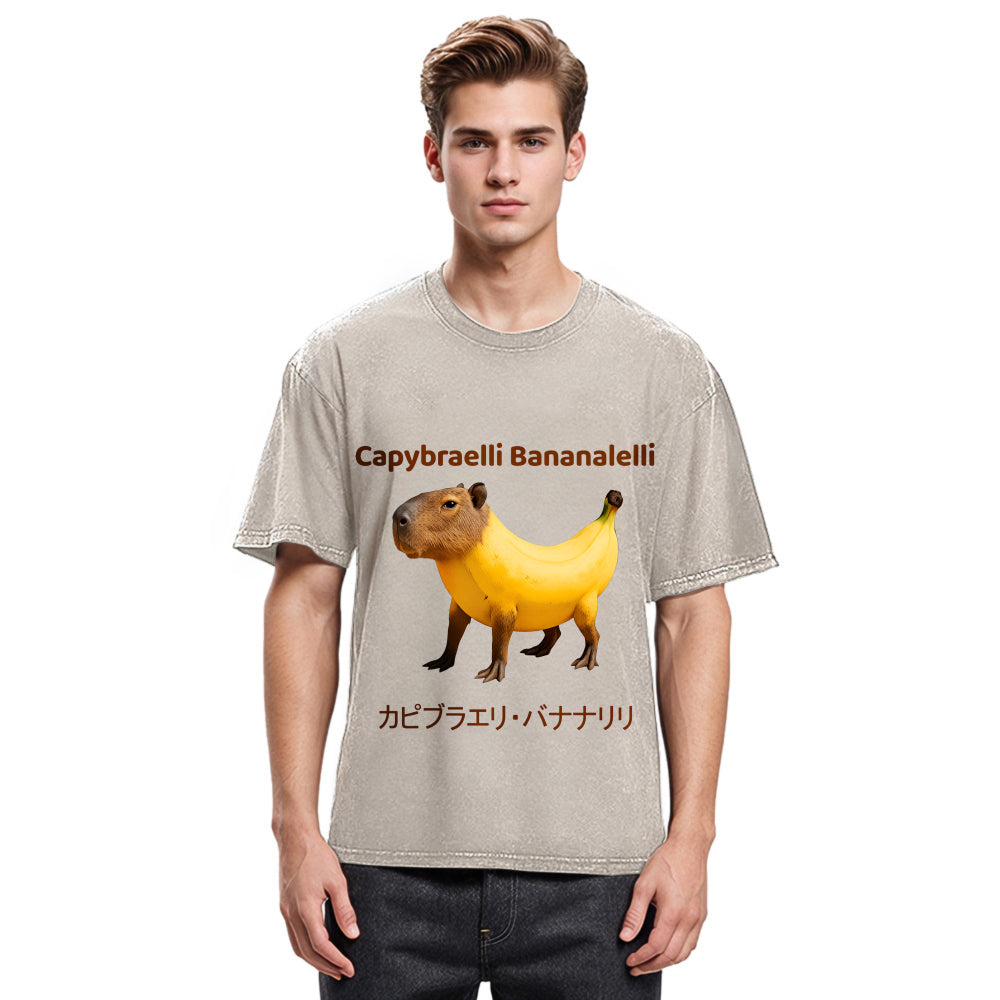 Tokyosol Capybraelli Bananalelli Washed T-Shirt