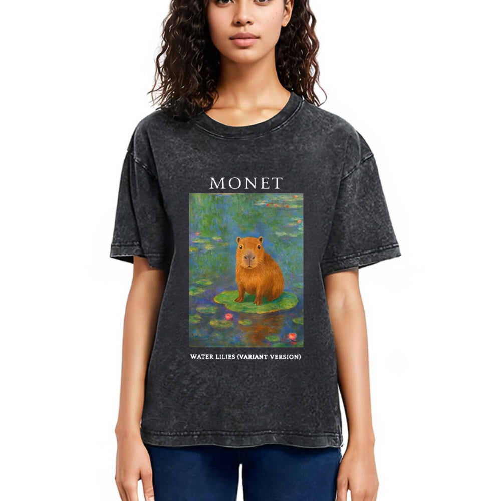 Tokyosol Monet's Capybara Washed T-Shirt