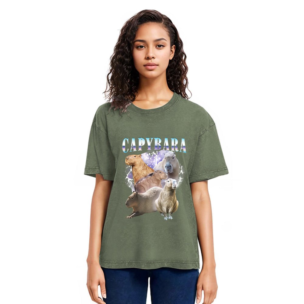 Tokyosol Vintage Capybara Washed T-Shirt