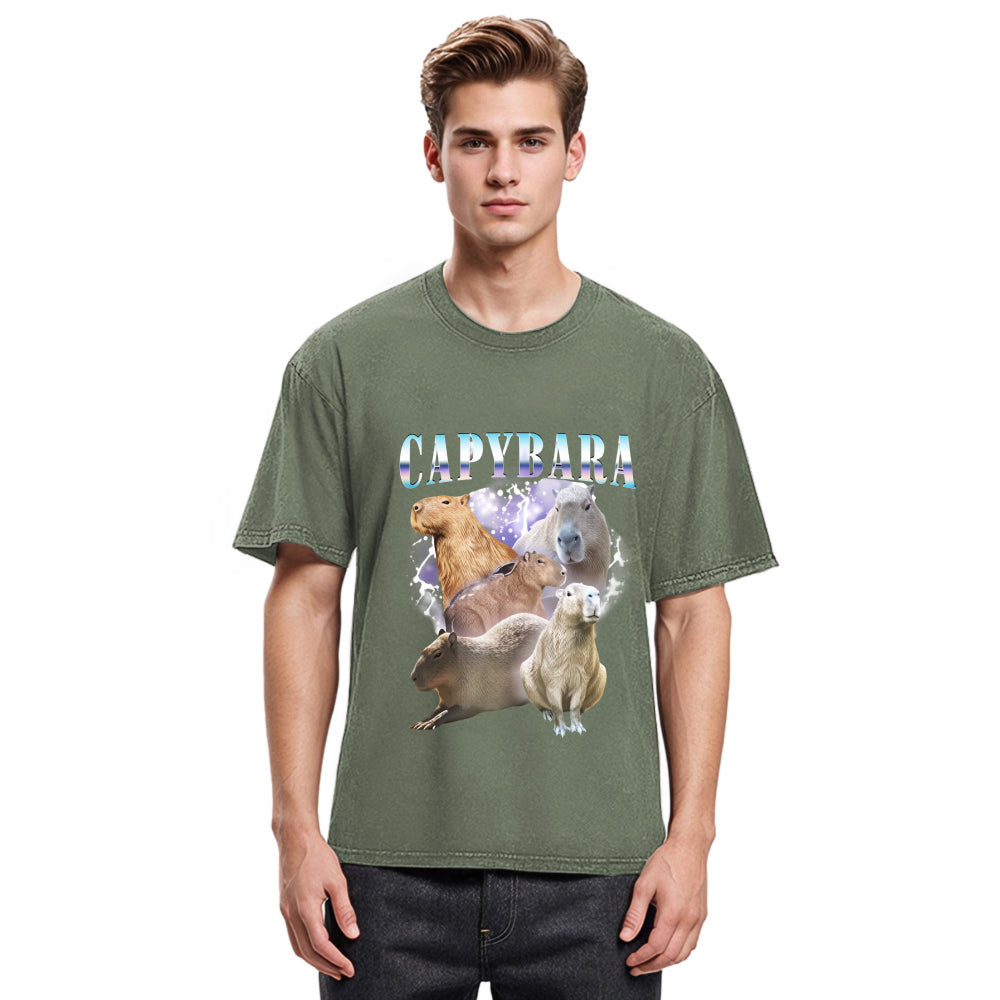Tokyosol Vintage Capybara Washed T-Shirt