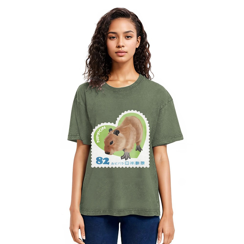 Tokyosol Japanese Capybara Washed T-Shirt