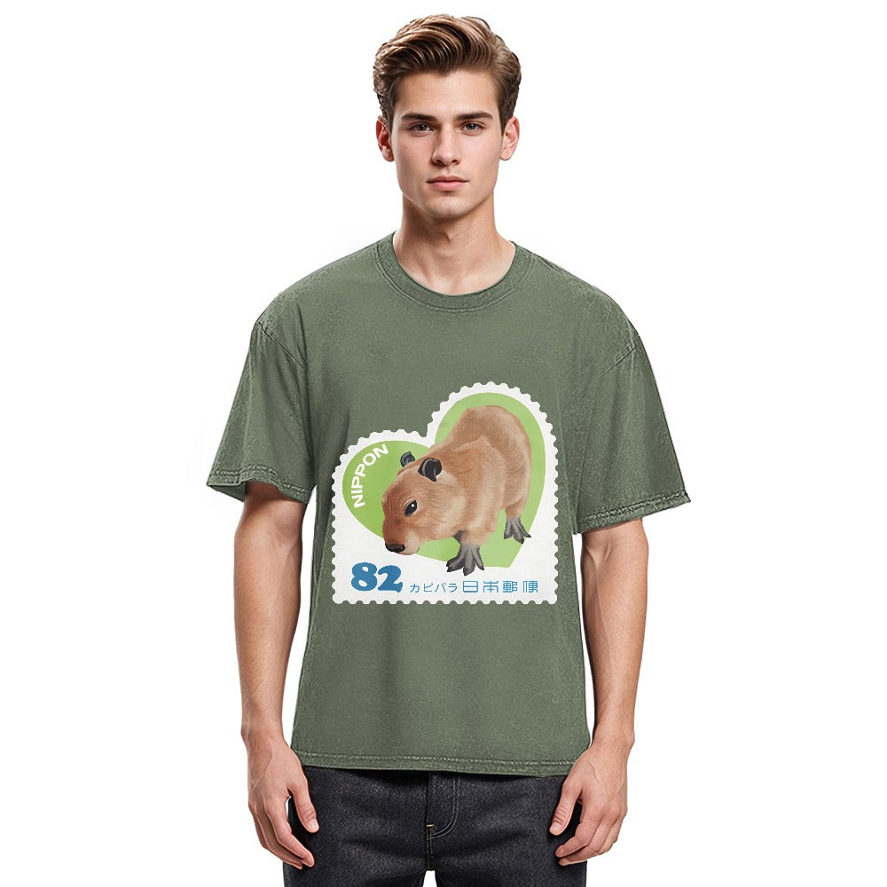 Tokyosol Japanese Capybara Washed T-Shirt