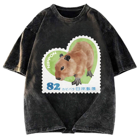 Tokyosol Japanese Capybara Washed T-Shirt