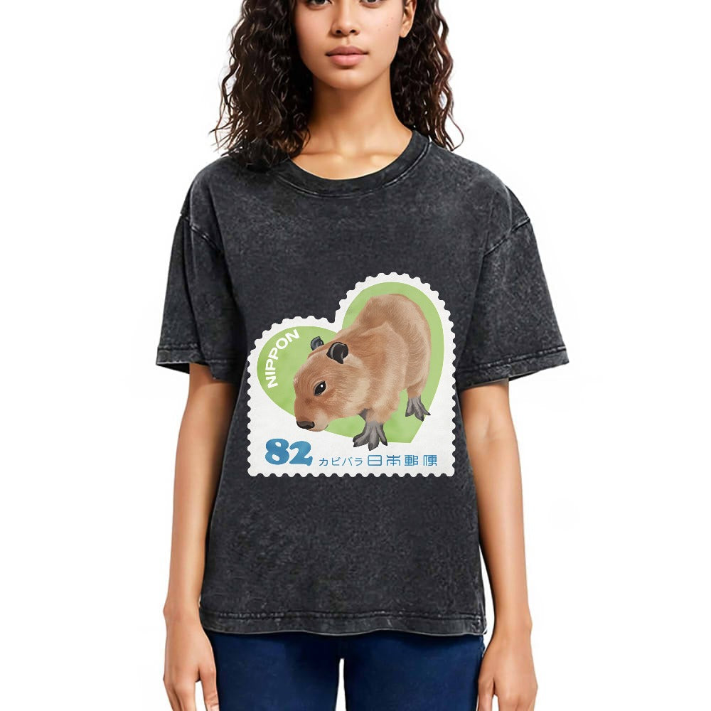 Tokyosol Japanese Capybara Washed T-Shirt