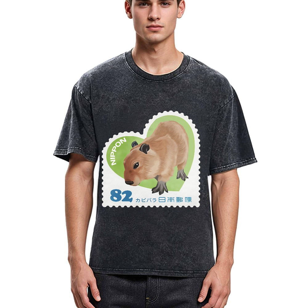Tokyosol Japanese Capybara Washed T-Shirt