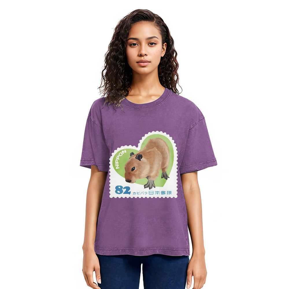 Tokyosol Japanese Capybara Washed T-Shirt