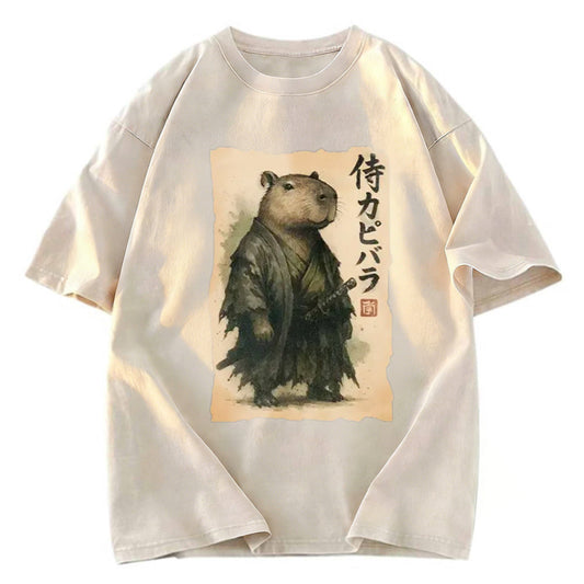 Tokyosol Capybara Samurai Washed T-Shirt