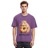 Tokyosol Cute Capybara Is Eating A Donut Washed T-Shirt