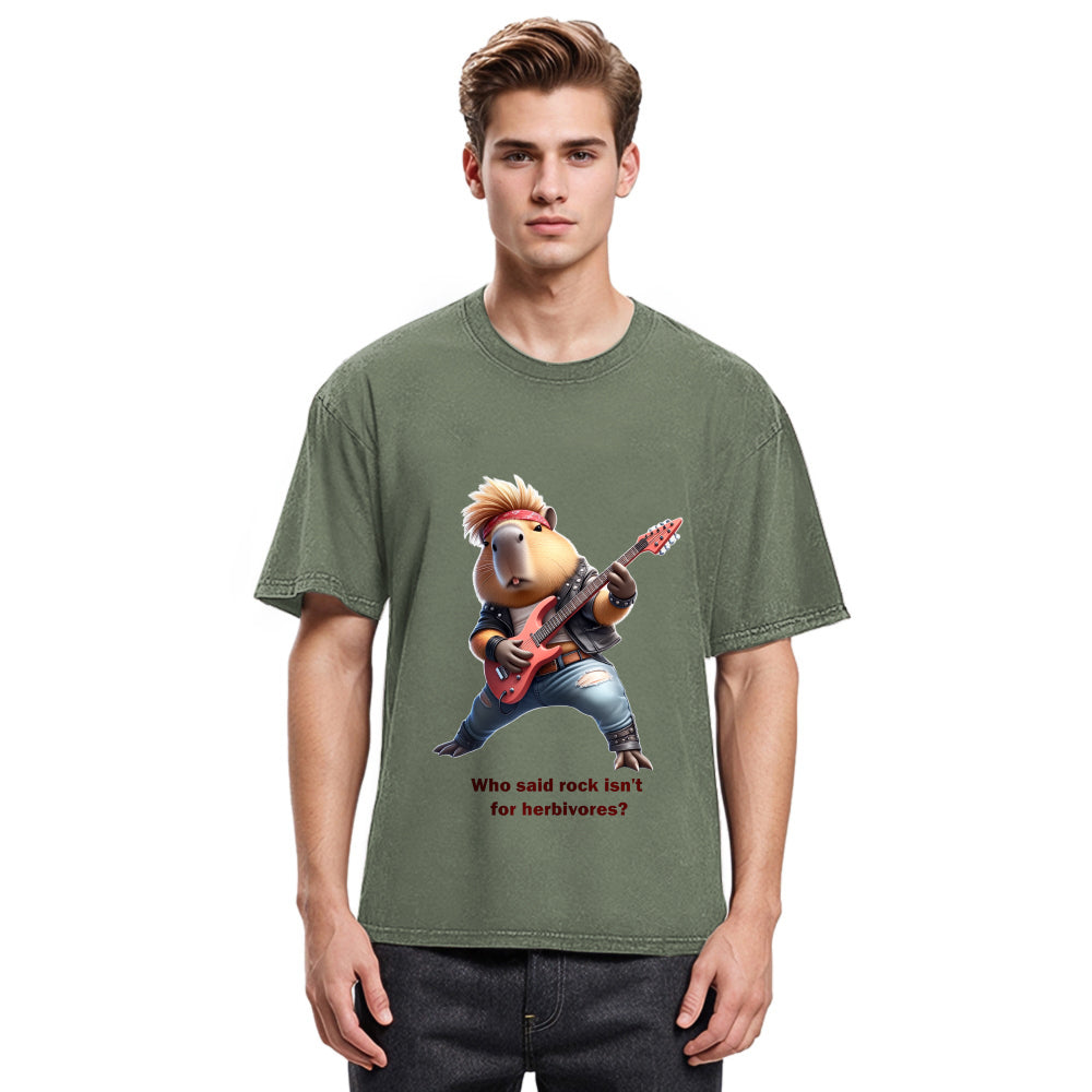 Tokyosol Capybara - Hard Rock Star Washed T-Shirt