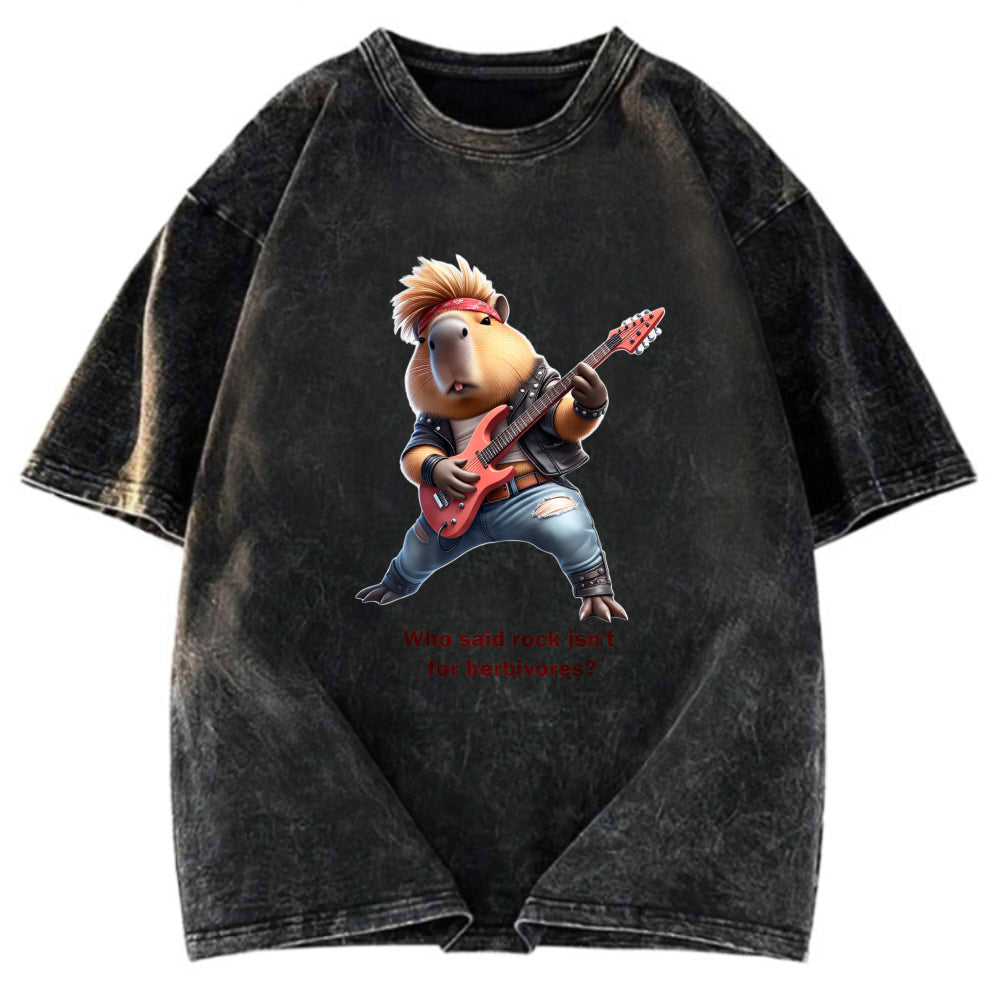 Tokyosol Capybara - Hard Rock Star Washed T-Shirt