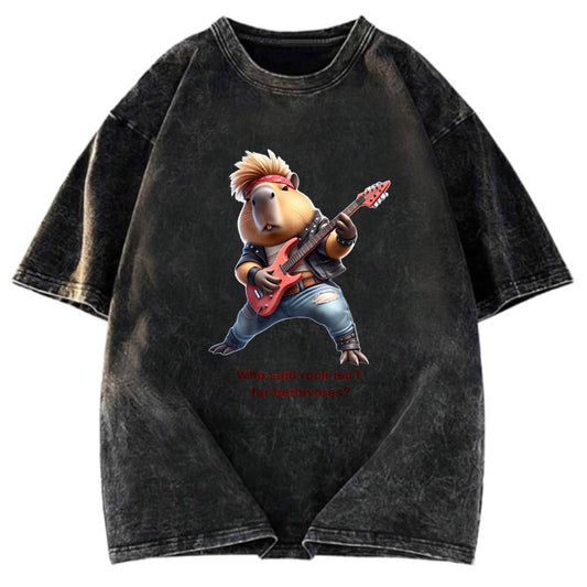 Tokyosol Capybara - Hard Rock Star Washed T-Shirt
