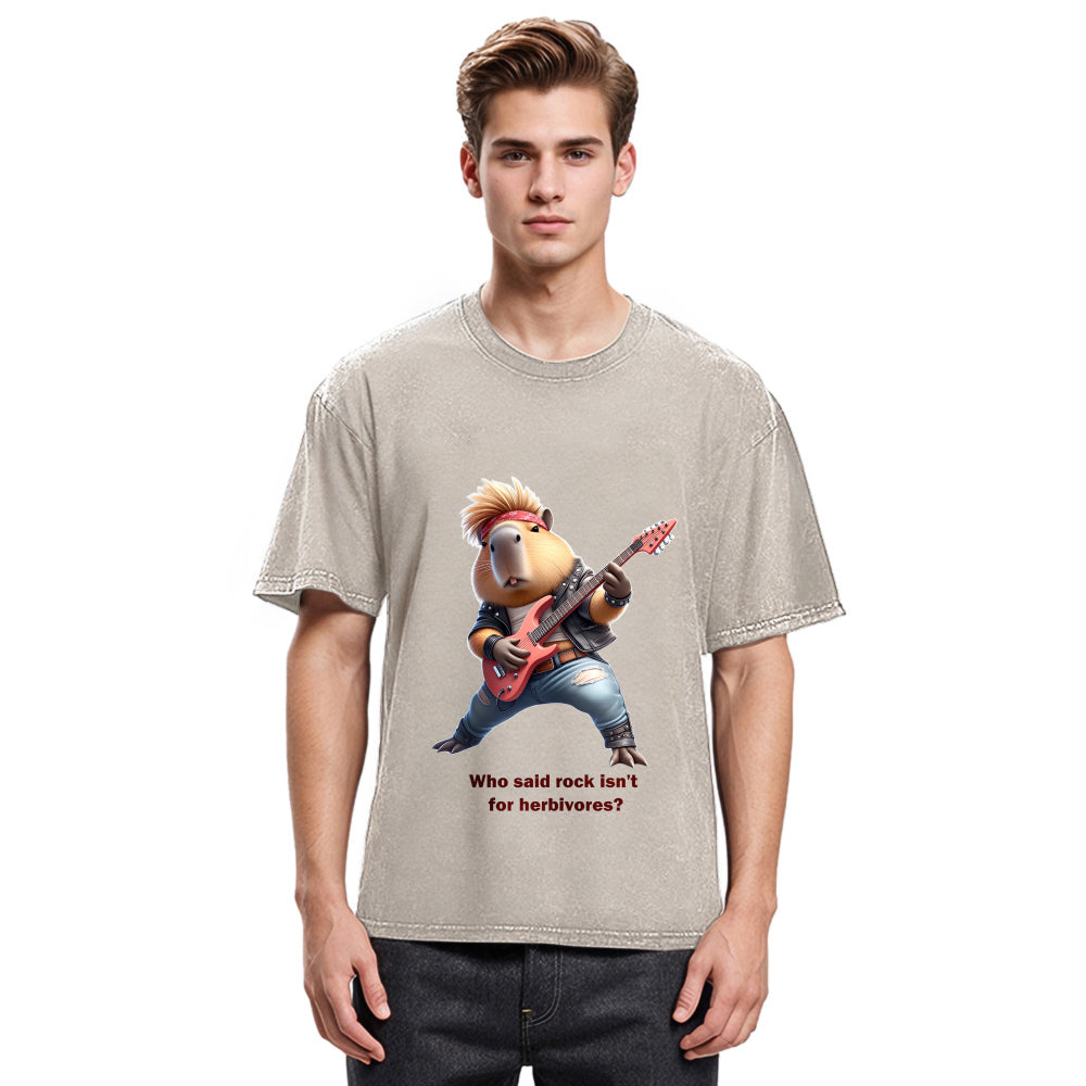 Tokyosol Capybara - Hard Rock Star Washed T-Shirt