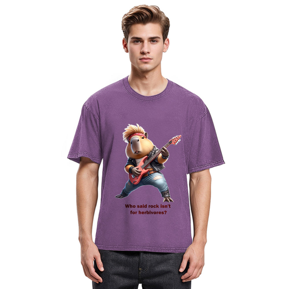 Tokyosol Capybara - Hard Rock Star Washed T-Shirt