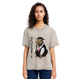 Tokyosol Capybara Billiards Player Washed T-Shirt