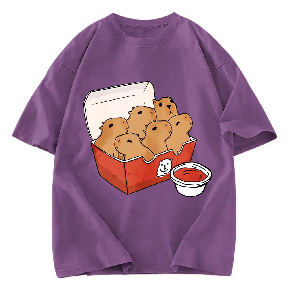 Tokyosol Capybara With Tomato Sauce Washed T-Shirt