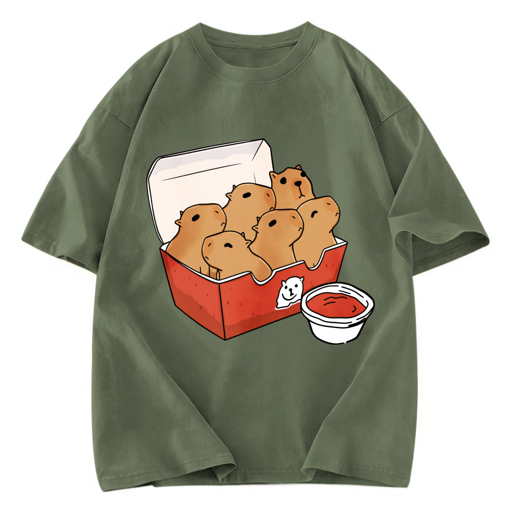 Tokyosol Capybara With Tomato Sauce Washed T-Shirt