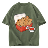 Tokyosol Capybara With Tomato Sauce Washed T-Shirt