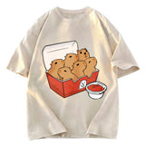 Tokyosol Capybara With Tomato Sauce Washed T-Shirt