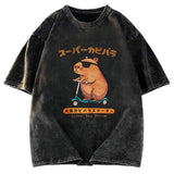 Tokyosol Osaka Capybara Scooter Washed T-Shirt