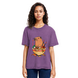 Tokyosol Capybara Ramen Funny Washed T-Shirt